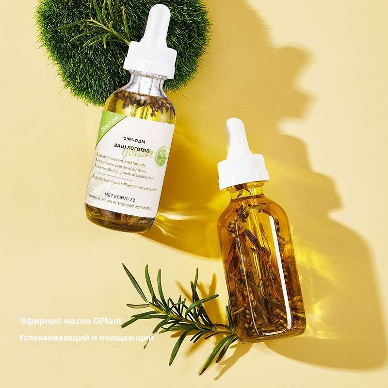Private Label Organic Herbal Supplements Hair Growth & Anti-Hair Loss Rosemary Essential Oil Hair Care 2-in-1 Formula Home Use