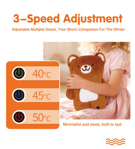 USB Elektrikli Isıtmalı Ayı Peluş Kumaş ve Üç Farklı Sıcaklık Seviyesiyle Vücudunuzu Isıtır - Product Image 2