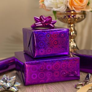 Customized packaging <b>paper</b> <b>Purple</b> Metallic Bohemia Holographic Laser <b>Wrapping</b> Foil <b>Wrapping</b> <b>Paper</b> for gift packaging valentine - Product Image 2