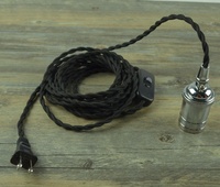Kit de cordon pour lampe suspendue, support de lampe suspendue avec interrupteur, douille de lampe en bronze