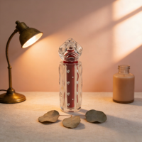 Tube de brillant à lèvres en plastique transparent texturé effet cristal LANCAI avec motif nœud papillon, contenant cosmétique et capuchon à vis pour blush et soins de la peau