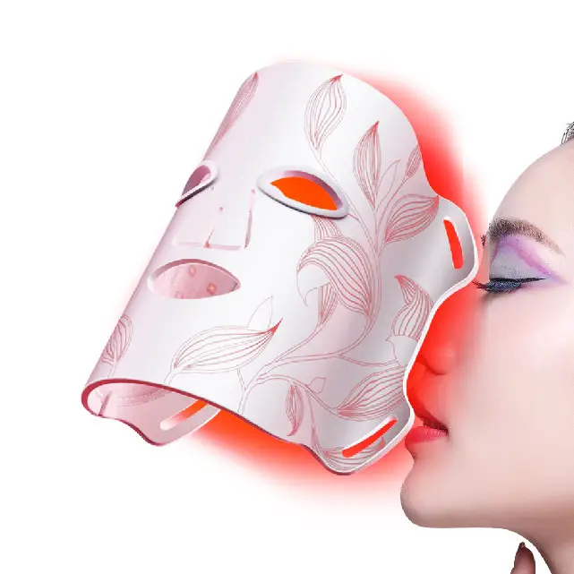 New Arrival Led Facial Beauty Mask Light 3 Colors Led Skin Care Led Facial Therapy Masker Voor Thuisgebruik Staande Gezichtsbehandeling