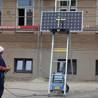 Elevador Móvil Eléctrico Pequeño en Oferta, Elevador de Cuerda de Acero para Techos, Elevador de Paneles Solares, Elevador de Paneles Fotovoltaicos de Vidrio
