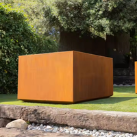 Lit de jardin surélevé en acier pour jardinière de fleurs potagères Bord Corten Jardinière Lits