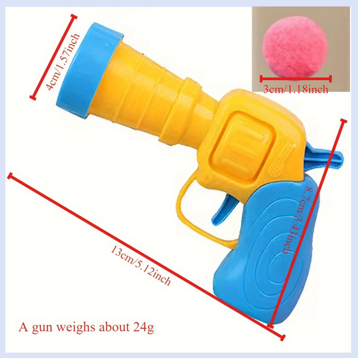 One blue-yellow-blue firing gun