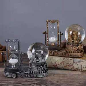 Reloj de Arena de Cristal de Resina, Decoración Artística Creativa, Torre <span class=keywords><strong>Elizabeth</strong></span> de Londres, Regalo Artesanal Vintage de Haoxuan - Product Image 4