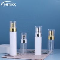 Botol plastik, kemasan kosmetik mewah 40/50/60/80ml Set botol plastik PET krim Jar kosong dan pompa semprot botol perawatan kulit SSet Fa