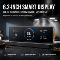 شاشة عرض LCD TFT من Lianxun مقاس 6.2 بوصة بدقة 360×960 وواجهة MIPI، وحدة LCD بسطوع 520 نيت و40 دبوس، شاشة TFT LCD شريطية
