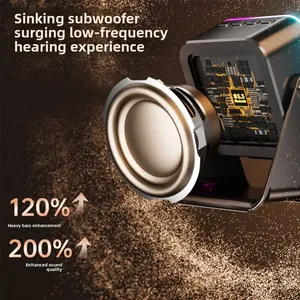 Không Dây Sạc Loa H68 RGB Ánh Sáng Loa Đa Chức Năng 180 Xoay Âm Thanh Stereo Loa - Product Image 5