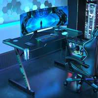 Bureau Gaming PC de Haute Qualité avec Éclairage Latéral LED RGB pour le Bureau et la Maison
