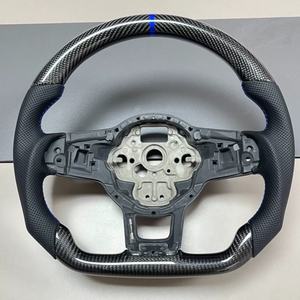 Volante Sportivo in Pelle e Fibra di Carbonio per <span class=keywords><strong>Volkswagen</strong></span> Golf GTI <span class=keywords><strong>Polo</strong></span> Passat Jetta - Marca JIANSHAN - Product Image 4