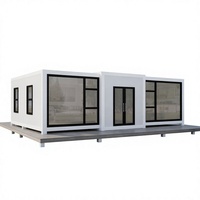 Maison conteneur extensible personnalisée 20ft 40ft, maison de vacances modulaire préfabriquée pliable, structure en acier OEM ODM