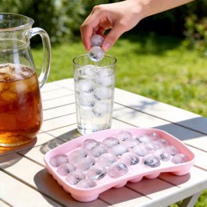 Molde de Silicona Flexible de Grado Alimenticio Ecológico con 25 Compartimentos para Cubitos de Hielo, Fácil de Desmoldar, Forma de Disco de Hockey sobre Hielo para Whisky, Personalizable - Product Image 4