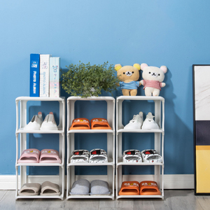 Zapatero multicapa de entrada Simple fácil de montar soporte de <span class=keywords><strong>zapatos</strong></span> de plástico plegable para el hogar - Product Image 1
