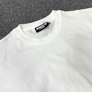 Camiseta de Hombre de Talla Grande, Corte Regular, de Poliéster/Algodón Grueso, Lavada, Lisa, con Logotipo Personalizado, Estampado Personalizable, Cuello Redondo, Manga Corta - Product Image 4