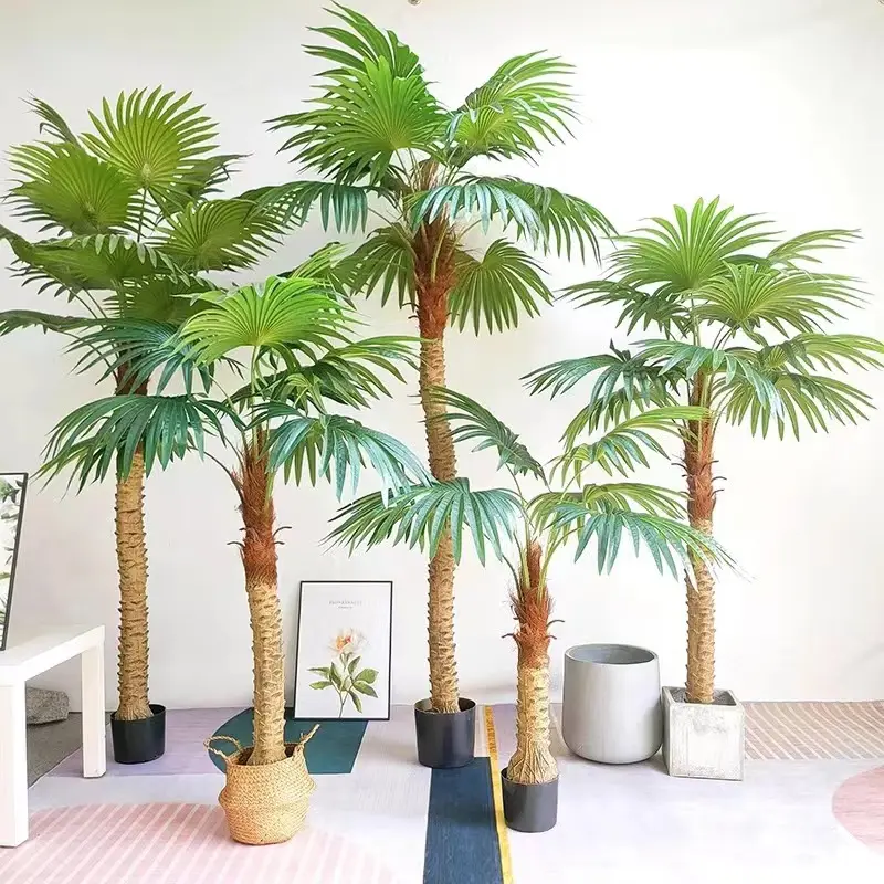 Vera decorazione di piante touch palme artificiali per decorazioni per esterni giardino centro commerciale paesaggio di plastica piante verdi