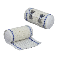 Bandage élastique médical jetable OEM en coton confortable, gaze douce, bandage en crêpe