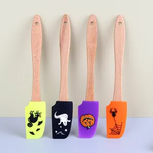 Small Halloween Silicone Kitchen Spatula Set Fast Delivery Baking Pastry Tools