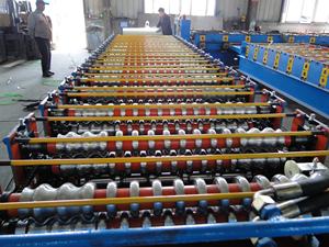 핫 세일 이중 레이어 롤 성형 기계 골판지 아연 루핑 시트 금속 지붕 만들기 기계 이중 타일 만들기 기계 - Product Image 5