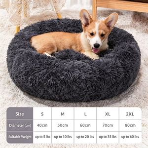 ที่นอนแมวขนเฟอร์เทียมทรงกลมสีรุ้ง นุ่มฟู อบอุ่น สำหรับแมว - Product Image 5