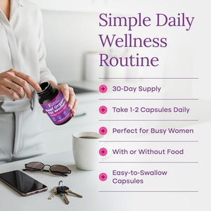 อาหารเสริมออร์แกนเนอร์วัตถุจากเนื้อวัวสำหรับผู้หญิง สูตรใหม่ พร้อมสมุนไพรเสริมฮอร์โมน 60 แคปซูล - Product Image 5