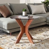 Table basse en bois massif moderne et écologique, design minimaliste, durable, facile à nettoyer, meubles de salon pour salons