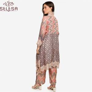 2019 Ultima Moda Hiasan Tepi Abaya Tessuto Materiale Donne Kebaya Con Baju Melayu Tidur <span class=keywords><strong>Katun</strong></span> - Product Image 2