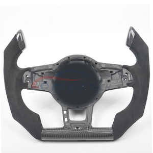 <span class=keywords><strong>Volant</strong></span> personnalisé en fibre de carbone véritable adapté à V-W G-olf 7 <span class=keywords><strong>R</strong></span> MK 7 GTI voiture POLO Vento passat B6 Mk8 housse de <span class=keywords><strong>volant</strong></span> - Product Image 5