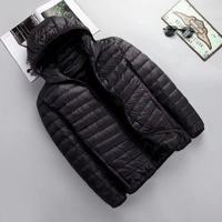 Vestes légères et chaudes de couleur unie décontractées pour l'hiver avec logo personnalisé pour hommes