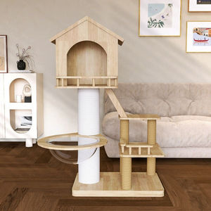 Promotion : Arbre à chat en bois massif avec capsule spatiale et griffoir en jute non toxique – Vente directe usine - Product Image 3