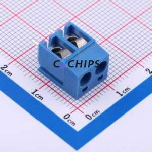 MX300-5.0-02P-BU01-Cu-Y-A Screw Terminal Block Through hole Component (THT),P=5mm Connector 1x2P 5mm Blue Through Hole - Product Image 1