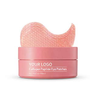 Patchs pour les yeux au collagène et aux peptides roses, 60 paires en pot, raffermissants, <span class=keywords><strong>anti</strong></span>-rides, <span class=keywords><strong>anti</strong></span>-<span class=keywords><strong>cernes</strong></span>, <span class=keywords><strong>anti</strong></span>-poches, éclaircissants, véganes, logo personnalisé, OEM - Product Image 1