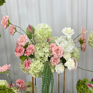 VERSPRECHEN Rosa & Weiß Künstliche Blume Grüne Pflanze Frische Farbe Passende Blumen bogen für Verlobung Hintergrund dekoration - Product Image 2