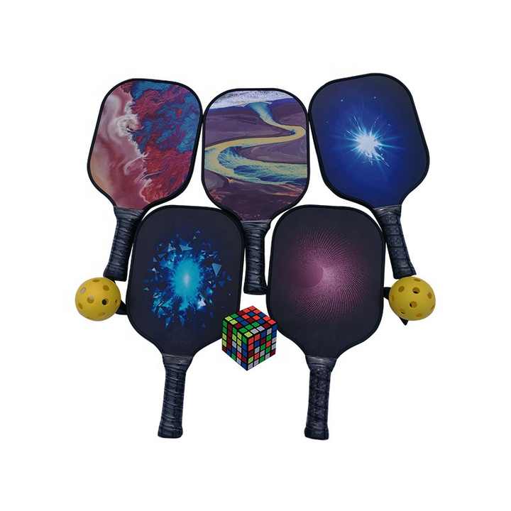 Set Completo Pickleball Con Rete Portatile - 4 Racchette, 8 Palle, Rete Su Ruote, Borsa - Foto 3