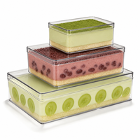Bols à dessert en plastique PS transparent avec couvercles en dôme, qualité alimentaire, sans BPA, anti-fuite, pour parfaits, vente en gros