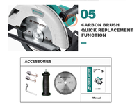 NOUVELLE Scie circulaire électrique robuste de 230 mm 2300 W CS2300, scie à bois haute puissance, machine à découper le bois professionnelle pour la menuiserie