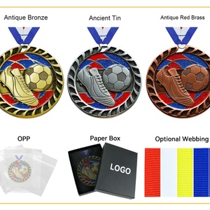 Medallas al por mayor Honor con cintas, medalla de oro de la Liga de Campeones, placa de premio en blanco, medallas deportivas de metal con diseño personalizado - Product Image 3
