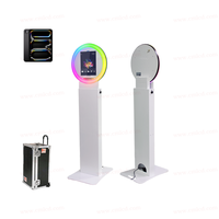 Promotion : Photobooth pour iPad rond ou vertical avec angle de tête réglable, idéal pour les fêtes et les selfies, livré avec flight case