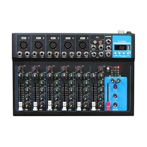 Usb Fabriek Gemaakt Outdoor Geluidsstudio Audio Mixers Mengtafel Digitale Mini Console Mixer 7 Kanaal