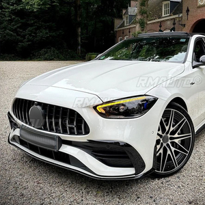 Kit carrosserie complet : Lame de pare-chocs avant, spoiler, diffuseur, séparateurs, jupes latérales et garnitures de protection pour Mercedes-Benz Classe C W206 S206 C260 AMG 2022+ - Product Image 4