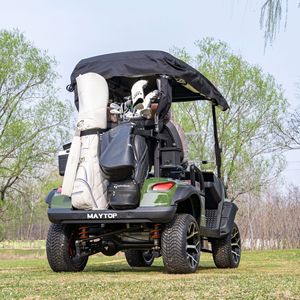 Carrito de Golf Eléctrico Maytop de 2 Plazas, 4 Ruedas, Batería de Iones de Litio, Transporte Duradero para Campos de Golf - Product Image 2