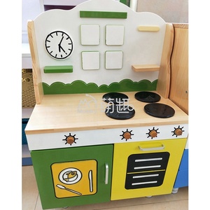Moetry-juegos de cocina de imitación para niños, muebles de cocina de madera maciza para guardería, escuela, <span class=keywords><strong>centro</strong></span> de juegos de rol - Product Image 5