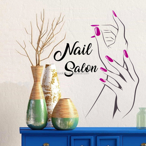 <span class=keywords><strong>Adesivi</strong></span> <span class=keywords><strong>murali</strong></span> per Nail Studio modello Nail Salon <span class=keywords><strong>salone</strong></span> di bellezza Studio carta da parati <span class=keywords><strong>adesivi</strong></span> da parete autoadesivi - Product Image 2