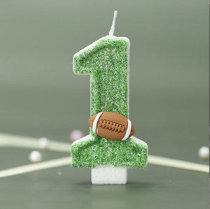 <span class=keywords><strong>Bougie</strong></span> d'<span class=keywords><strong>anniversaire</strong></span> numérique garçon <span class=keywords><strong>bougie</strong></span> de gâteau de rugby vert série de sports frais <span class=keywords><strong>bougie</strong></span> - Product Image 4