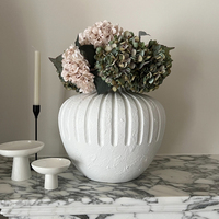 Vases antiques en détresse pour fleurs, décor à la maison, vase écologique en fibre d'argile, vase de table de style rustique