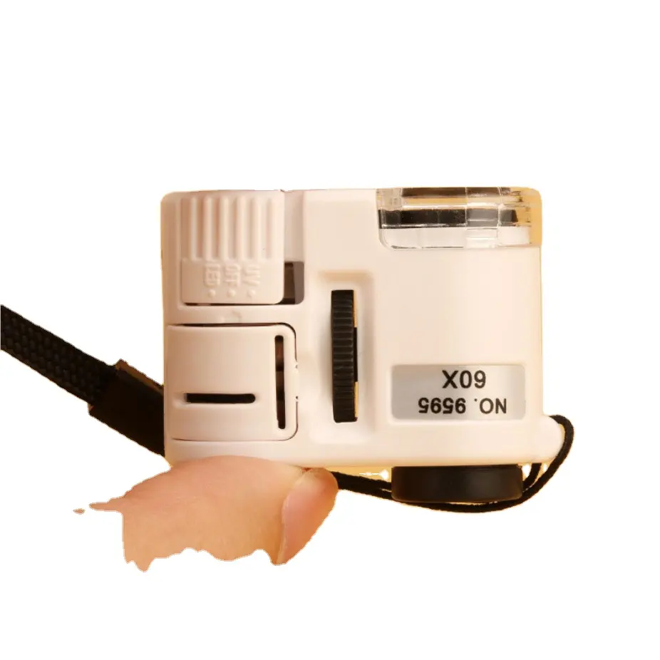 60X Universele Mobiele Telefoon Mini Draagbare Handheld Clip Vergrootglas Loupe Telefoon Pocket Micro Microscoop Met Led Licht