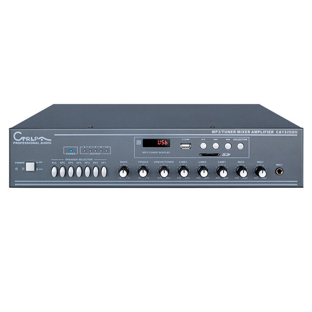 Rated Power 250W  CA1325UII 6 Zones' Output MP3 Playing Mixer PA System Amplifier Multi-functional Public Address Amplifier