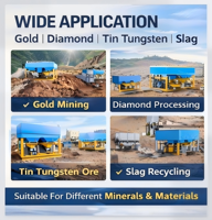 Ruijie Jig-Konzentrator mit Lager für hohe Steifigkeit, Schwermetall- und Schlackenrückgewinnung, Schwerkrafttrennmaschine 40-70t/h
