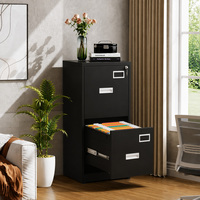 Gabinete móvil ajustable de oficina con 2 cajones personalizados, gabinete de almacenamiento de metal y acero.