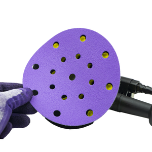 737U Cakram Abrasif Ungu 150mm Cakram Pengamplas Tahan Lama Keramik Alumina Cakram Pengamplas <span class=keywords><strong>Hook</strong></span> <span class=keywords><strong>and</strong></span> <span class=keywords><strong>Loop</strong></span> untuk Mesin Pengamplas Acak - Product Image 2